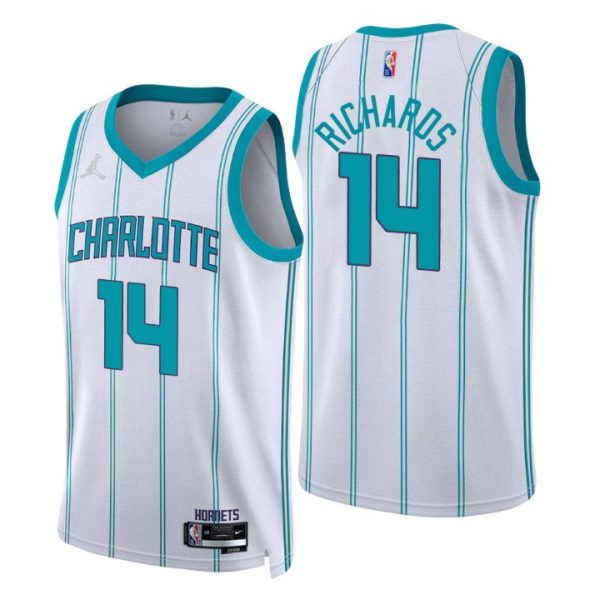 Personalized Men’s Nick Richards Charlotte Hornets 75th Anniversary Diamond Jersey White Association