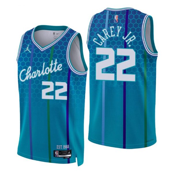 Personalized Men’s Vernon Carey Jr. Charlotte Hornets 75th Anniversary Diamond Jersey