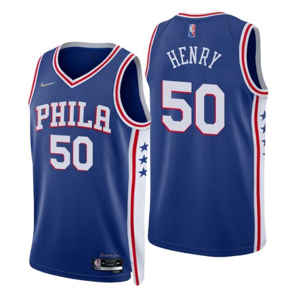 Personalized Men’s Aaron Henry Philadelphia 76ers 75th Anniversary Diamond Jersey