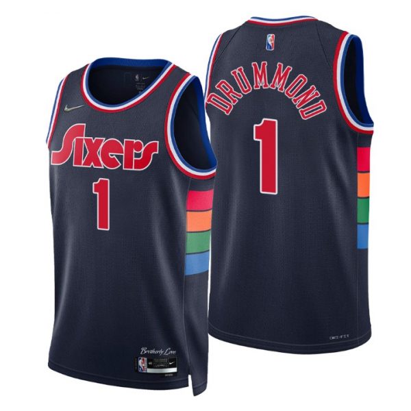 Personalized Men’s Andre Drummond Philadelphia 76ers 75th Anniversary Diamond Jersey
