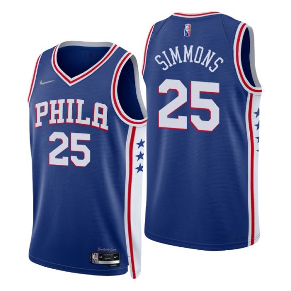 Personalized Men’s Ben Simmons Philadelphia 76ers 75th Anniversary Diamond Jersey