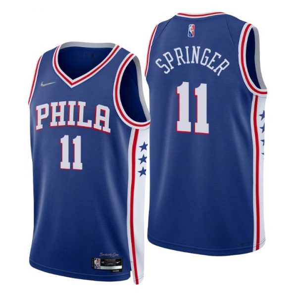 Personalized Men’s Jaden Springer Philadelphia 76ers 75th Anniversary Diamond Jersey