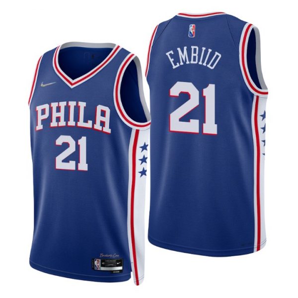 Personalized Men’s Joel Embiid Philadelphia 76ers 75th Anniversary Diamond Jersey