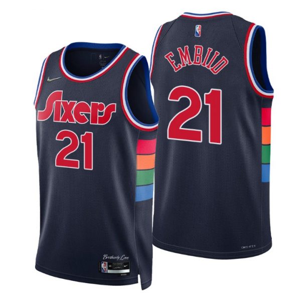 Personalized Men’s Joel Embiid Philadelphia 76ers 75th Anniversary Diamond Jersey