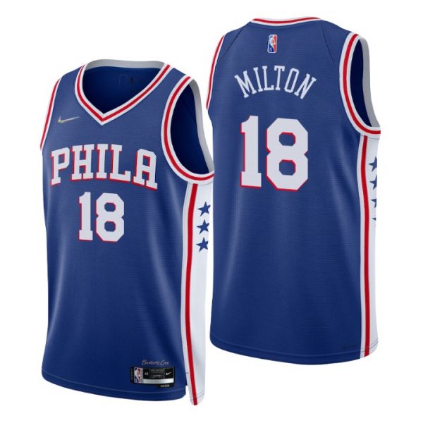 Personalized Men’s Shake Milton Philadelphia 76ers 75th Anniversary Diamond Jersey