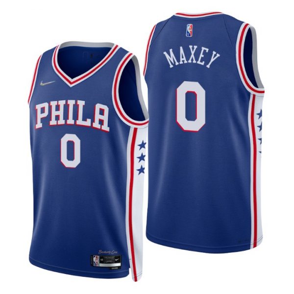 Personalized Men’s Tyrese Maxey Philadelphia 76ers 75th Anniversary Diamond Jersey