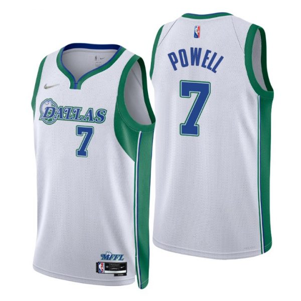 Personalized Men’s Dwight Powell Dallas Mavericks 75th Anniversary Diamond Jersey White City