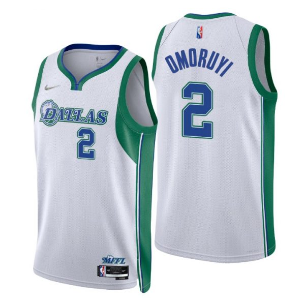 Personalized Men’s Eugene Omoruyi Dallas Mavericks 75th Anniversary Diamond Jersey White City
