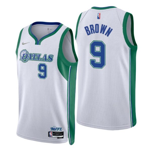 Personalized Men’s Moses Brown Dallas Mavericks 75th Anniversary Diamond Jersey White City
