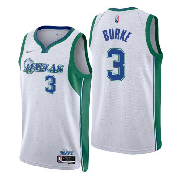 Personalized Men’s Trey Burke Dallas Mavericks 75th Anniversary Diamond Jersey White City