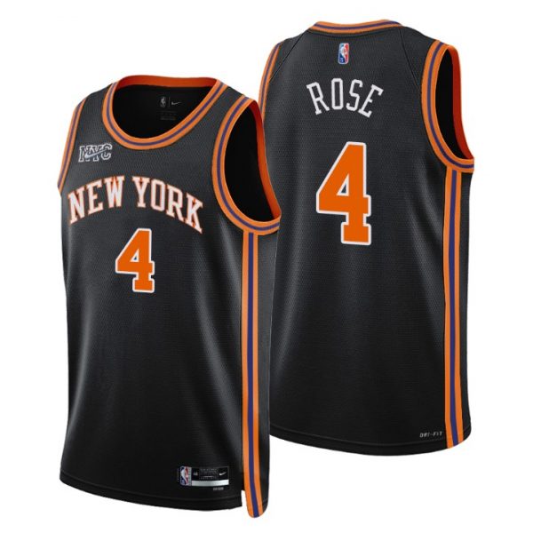 Personalized Men’s Derrick Rose New York Knicks 75th Anniversary Diamond Jersey