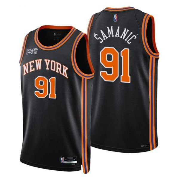 Personalized Men’s Luka Samanic New York Knicks 75th Anniversary Diamond Jersey