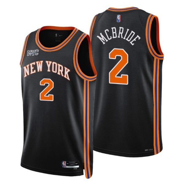 Personalized Men’s Miles Mcbride New York Knicks 75th Anniversary Diamond Jersey