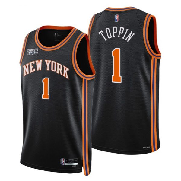 Personalized Men’s Obi Toppin New York Knicks 75th Anniversary Diamond Jersey