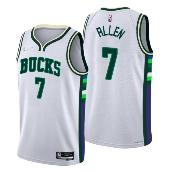 Personalized Men’s Grayson Allen Milwaukee Bucks 75th Anniversary Diamond Jersey White City