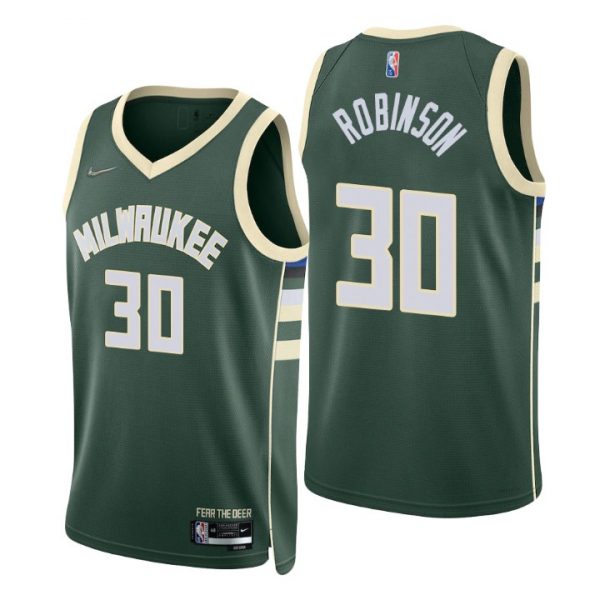 Personalized Men’s Justin Robinson Milwaukee Bucks 75th Anniversary Diamond Jersey