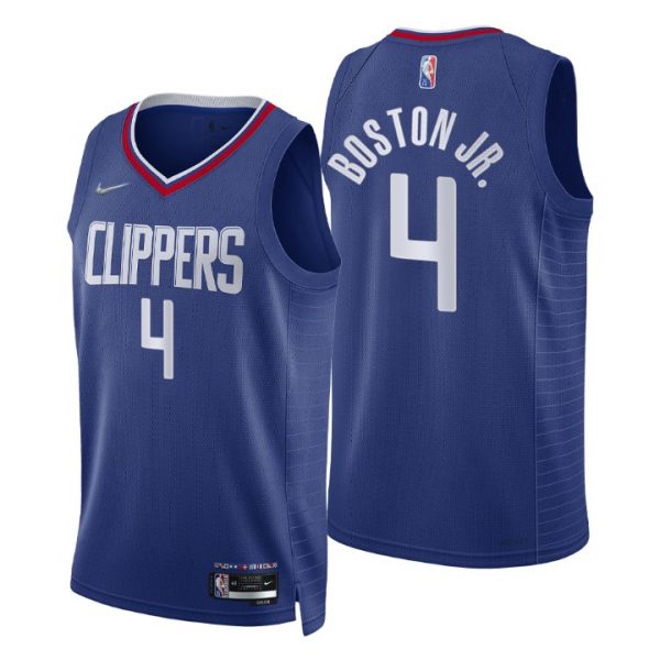 Personalized Men’s Brandon Boston Jr. Los Angeles Clippers 75th Anniversary Diamond Jersey