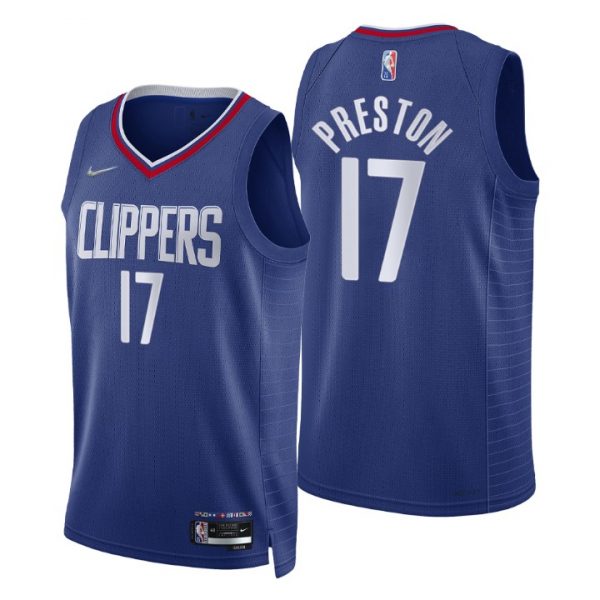 Personalized Men’s Jason Preston Los Angeles Clippers 75th Anniversary Diamond Jersey