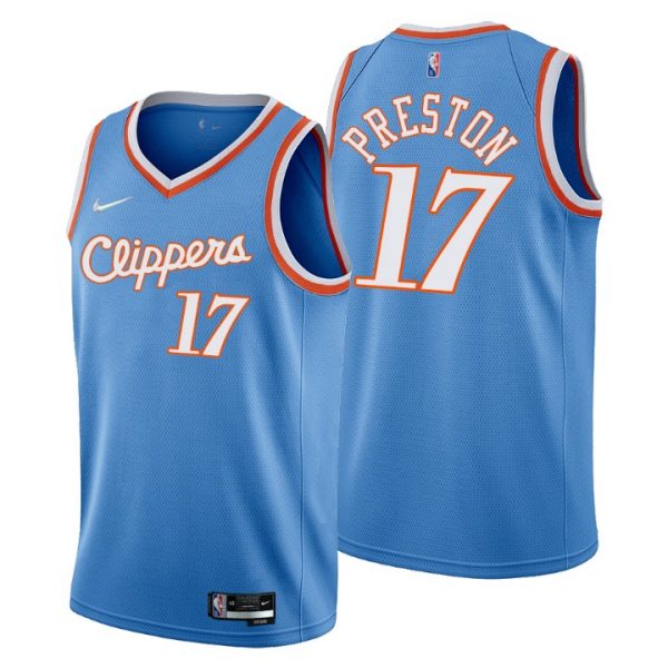Personalized Men’s Jason Preston Los Angeles Clippers 75th Anniversary Diamond Jersey