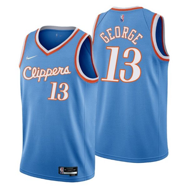 Personalized Men’s Paul George Los Angeles Clippers 75th Anniversary Diamond Jersey