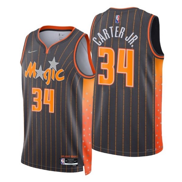 Personalized Men’s Wendell Carter Jr. Orlando Magic City Anthracite 75th Anniversary Diamond Jersey Stitched