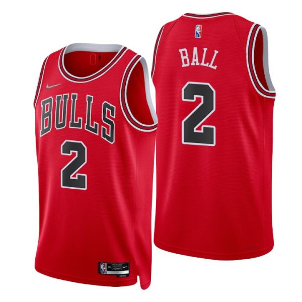 Personalized Men’s #2 Lonzo Ball Chicago Bulls 75th Anniversary Diamond Jersey