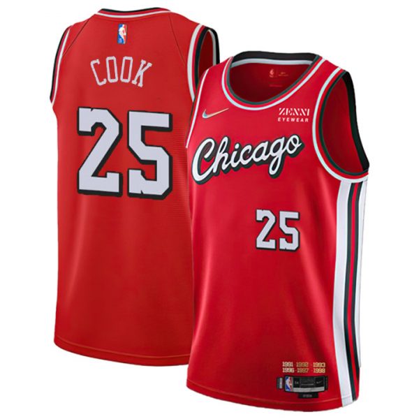 Personalized Men’s #25 Tyler Cook Chicago Bulls 75th Anniversary Diamond Jersey