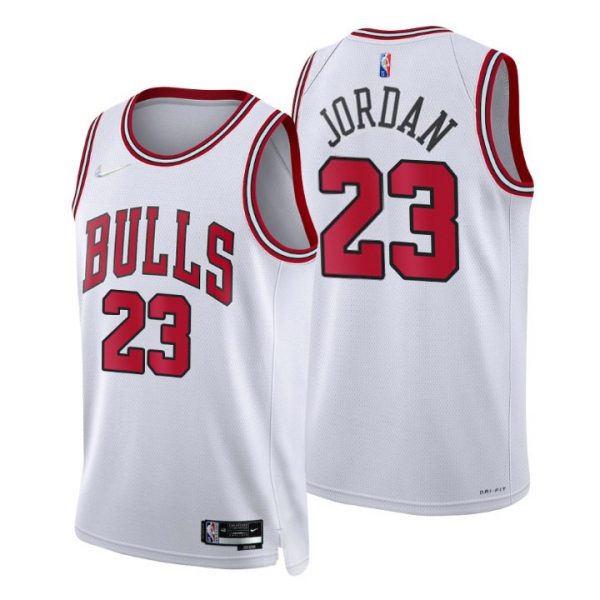 Personalized Men’s #23 Michael Jordan Chicago Bulls 75th Anniversary Diamond Jersey White Association