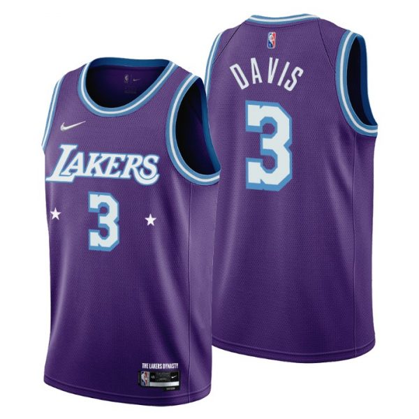 Personalized Men’s Anthony Davis Los Angeles Lakers 75th Anniversary Diamond Jersey