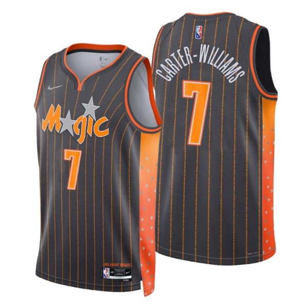 Personalized Men’s Michael Carter Williams Orlando Magic City Anthracite 75th Anniversary Diamond Jersey Stitched