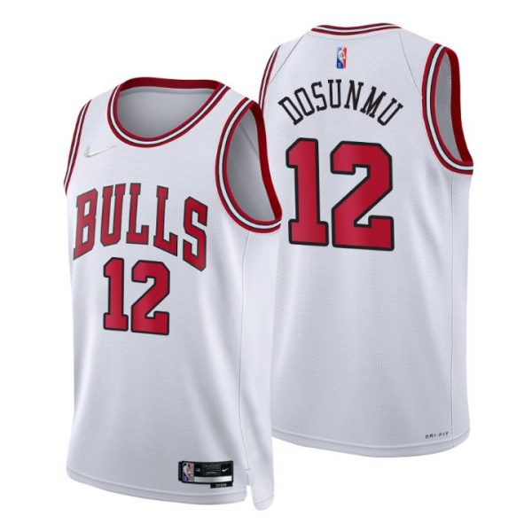Personalized Men’s #12 Ayo Dosunmu Chicago Bulls 75th Anniversary Diamond Jersey White Association