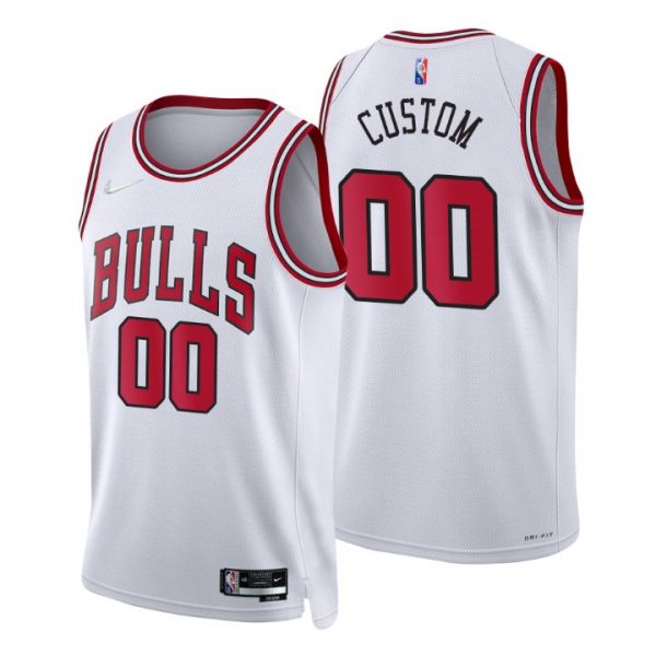 Personalized Men’s Chicago Bulls 75th Anniversary Diamond Jersey White Association