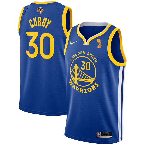 Personalized Men’s Golden State Warriors Stephen Curry 2022 NBA Champions Stitched Jersey Royal