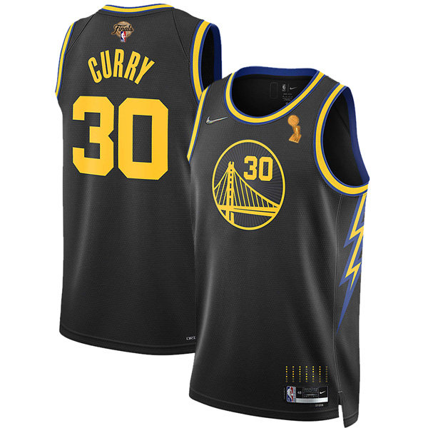 Personalized Men’s Golden State Warriors Stephen Curry 2022 NBA Champions Stitched Jersey Black
