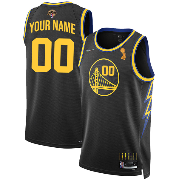 Personalized Men’s Golden State Warriors 2022 NBA Champions Stitched Jersey Black