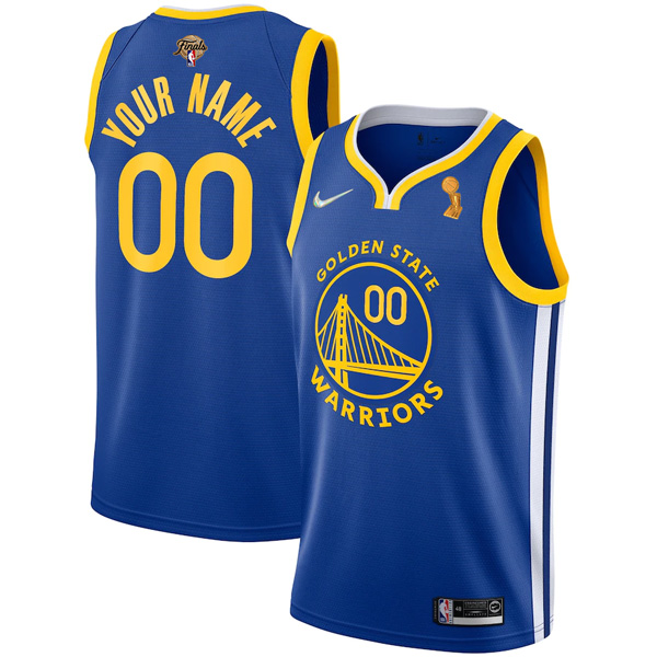 Personalized Men’s Golden State Warriors 2022 NBA Champions Stitched Jersey Royal