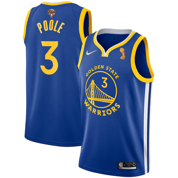Personalized Men’s Golden State Warriors Jordan Poole 2022 NBA Champions Stitched Jersey Royal