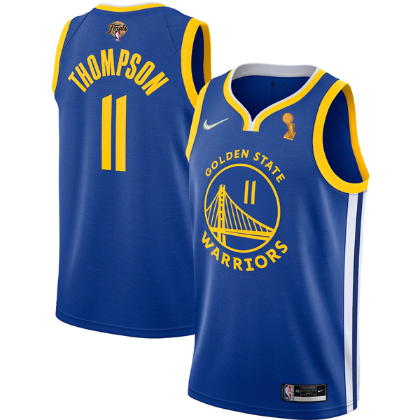 Personalized Men’s Golden State Warriors Klay Thompson 2022 NBA Champions Stitched Jersey Royal