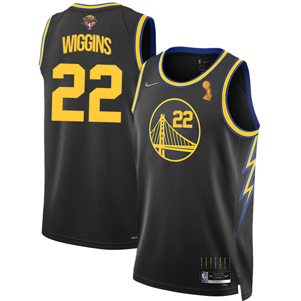 Personalized Men’s Golden State Warriors Andrew Wiggins 2022 NBA Champions Stitched Jersey Black