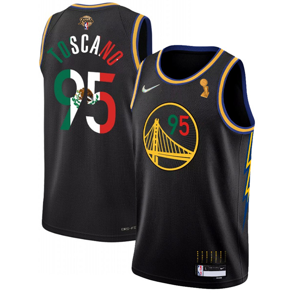 Personalized Men’s Golden State Warriors Juan Toscano-Anderson 2022 NBA Champions Mexico Edition Stitched Jersey Black