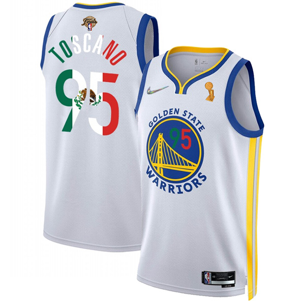 Personalized Men’s Golden State Warriors Juan Toscano-Anderson 2022 NBA Champions Mexico Edition Stitched Jersey White