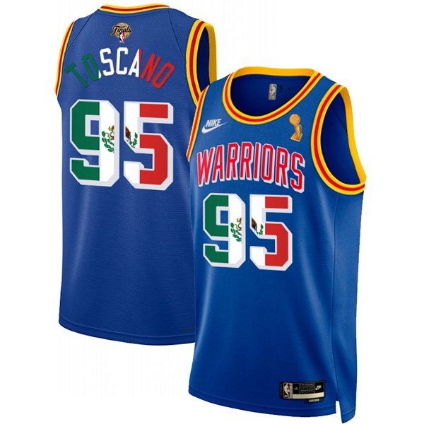 Personalized Men’s Golden State Warriors Juan Toscano-Anderson 2022 NBA Champions Mexico Edition Stitched Jersey Royal