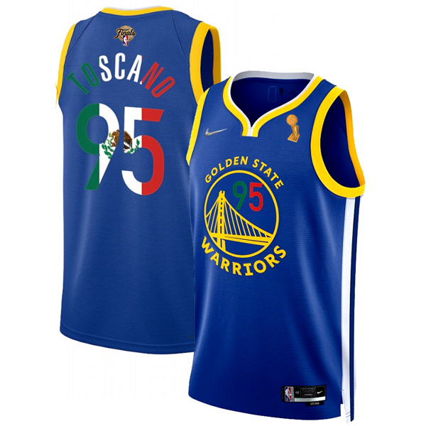 Personalized Men’s Golden State Warriors Juan Toscano-Anderson 2022 NBA Champions Mexico Edition Stitched Jersey Royal