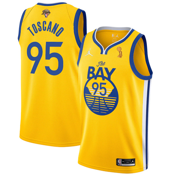 Personalized Men’s Golden State Warriors Juan Toscano-Anderson 2022 NBA Champions Stitched Jersey Statement Gold