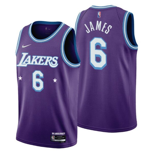 Personalized Men’s Lebron James Los Angeles Lakers 75th Anniversary Diamond Jersey