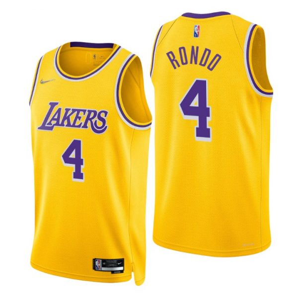 Personalized Men’s Rajon Rondo Los Angeles Lakers 75th Anniversary Diamond Jersey