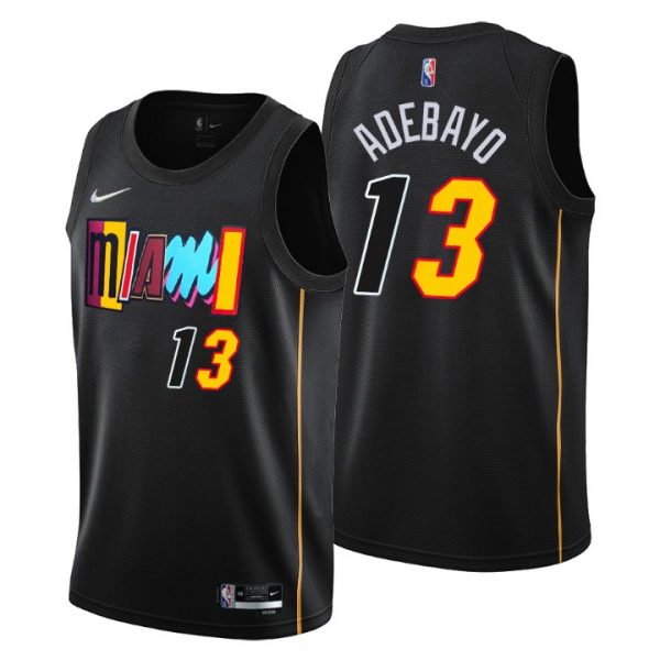 Personalized Men’s Bam Adebayo Miami Heat 75th Anniversary Diamond Jersey