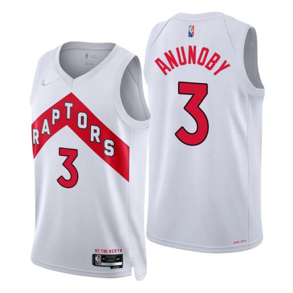 Personalized Men’s OG Anunoby Toronto Raptors 75th Anniversary Diamond Jersey White Association