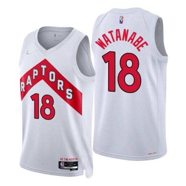 Personalized Men’s Yuta Watanabe Toronto Raptors 75th Anniversary Diamond Jersey White Association