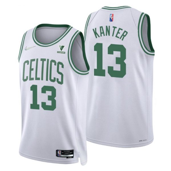 Personalized Men’s Enes Kanter Boston Celtics 75th Anniversary Diamond Jersey White Association